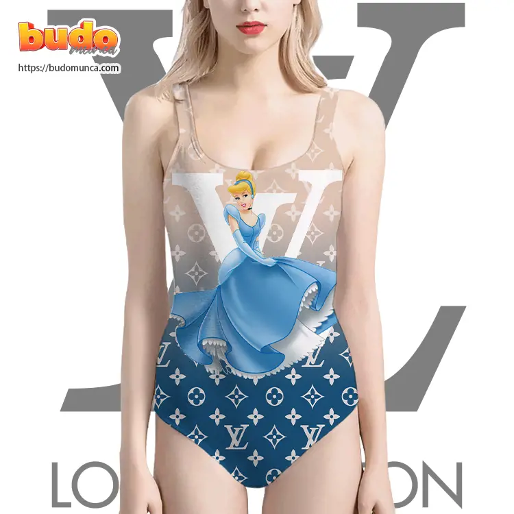 Lv feat cinderella princess disney v2 swimsuit louis vuitton gift uninque for women